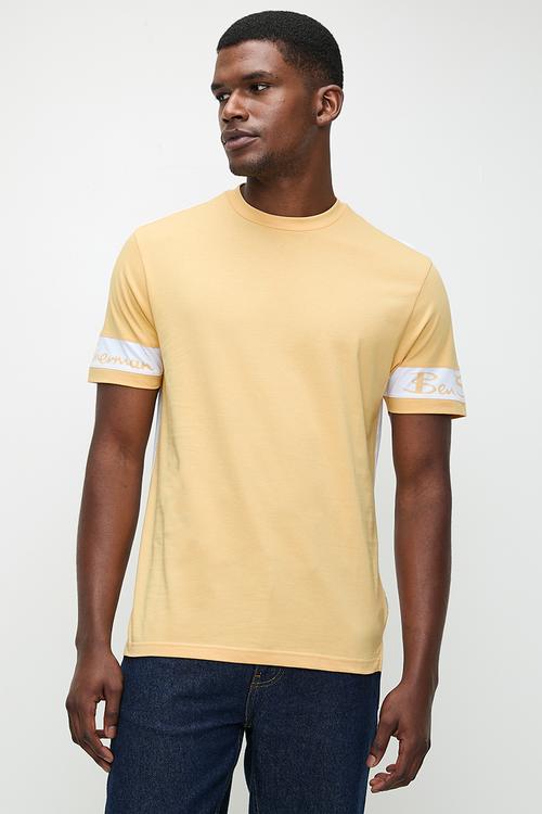 Col Block Ben Sherman Tee - New Wheat