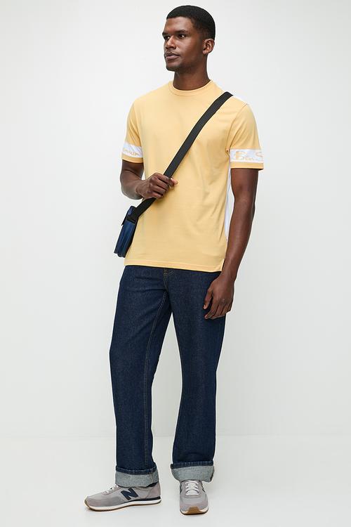 Col Block Ben Sherman Tee - New Wheat