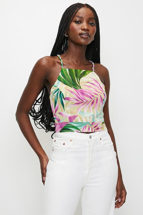 Sl Gaelle Crop Top - Tropical Escape Print