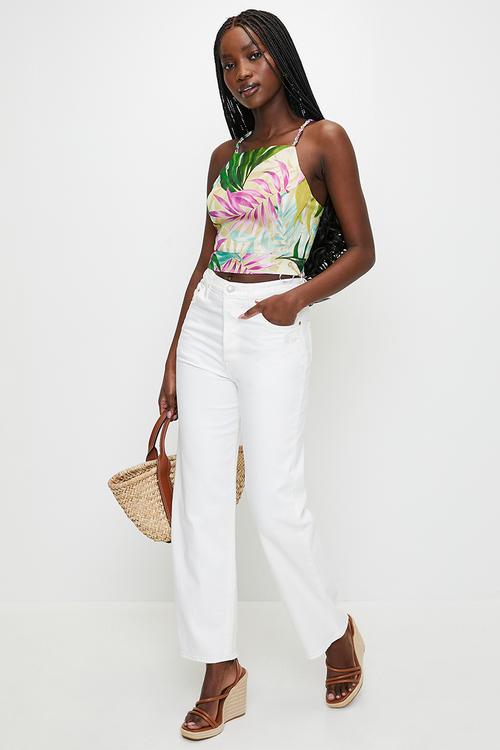 Sl Gaelle Crop Top - Tropical Escape Print
