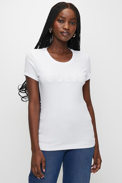 Cn Short sleeve Logo Segquins Tee - Pure White