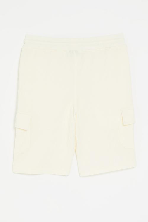 Boys cargo pocket track short - winter white