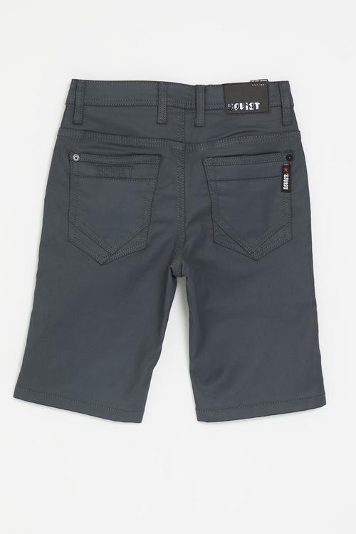 Boys coated denim short - petrol