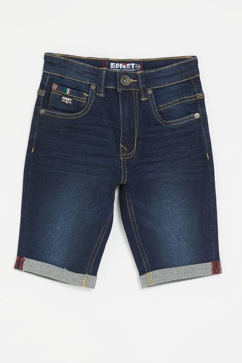 Boys denim short - dk indigo