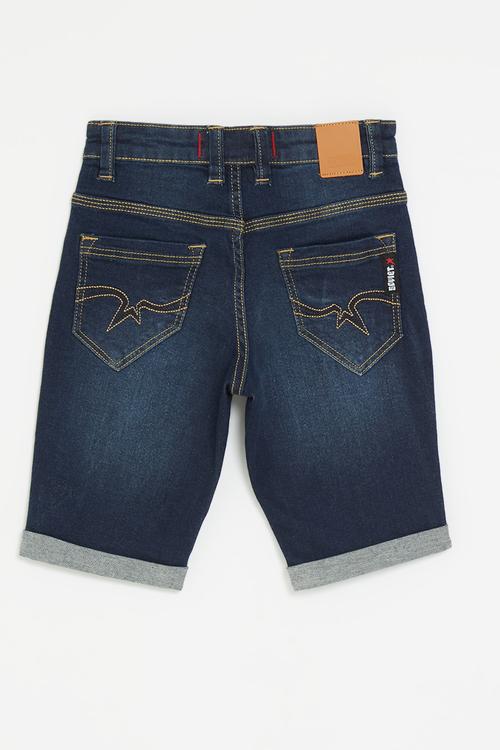 Boys denim short - dk indigo