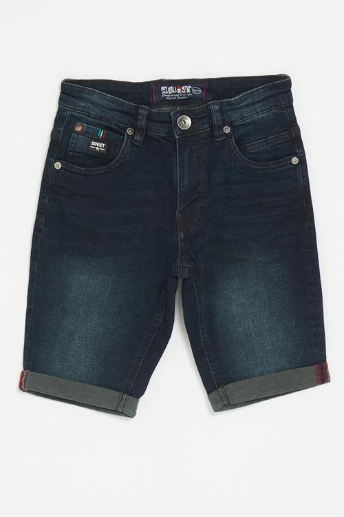 Boys denim short - blue black
