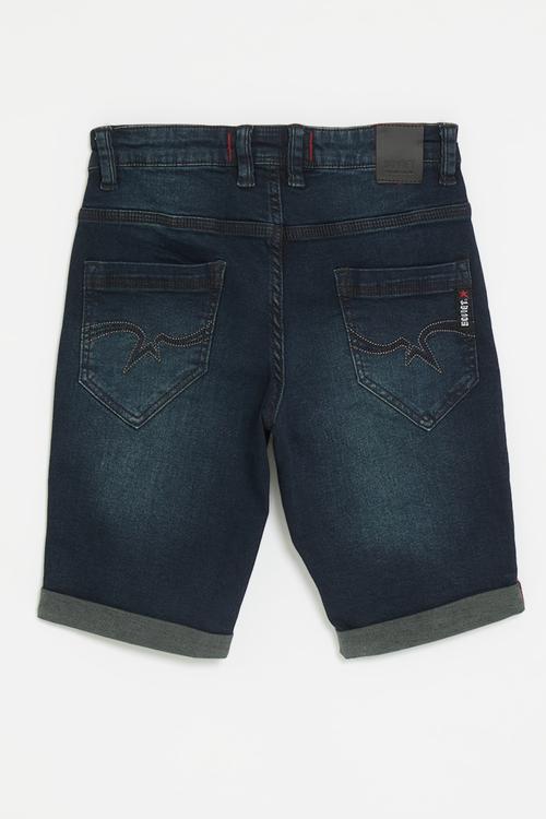 Boys denim short - blue black
