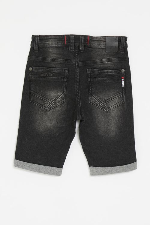 Boys denim short - black