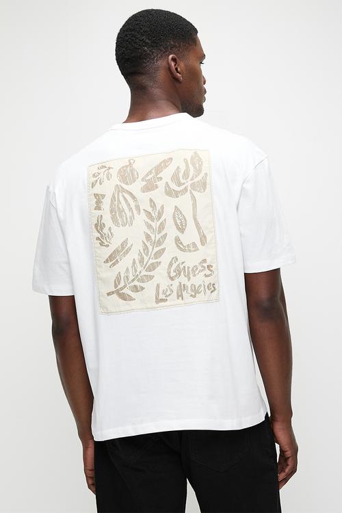 Ss Cn Patch At Back Tee - Pure White