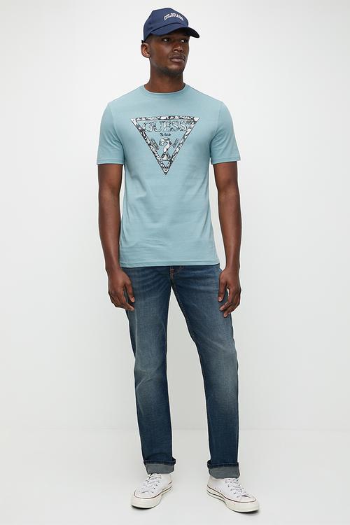 Short sleeve Cn Triangle Tee - Honest Blue