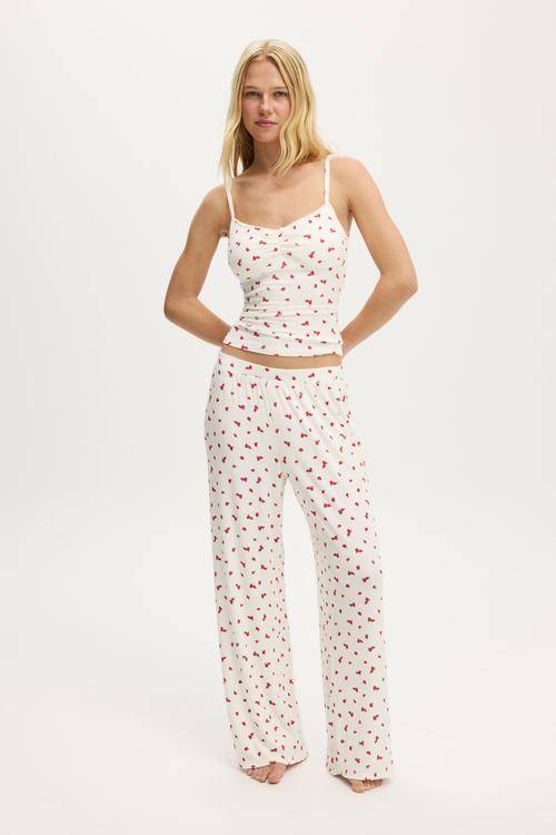 Sleep recovery picot cami - nancy rose coconut milk
