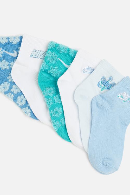 Nike 6pk quarter sock - blue beyond