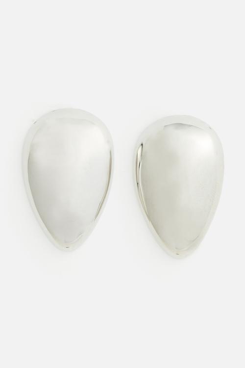 Janice teardrop studded earrings-silver