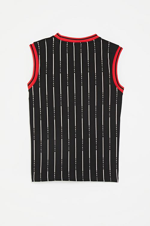 Boys crew neck vest - black