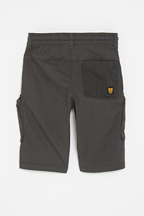 Boys fashion rib stop short - dark grey