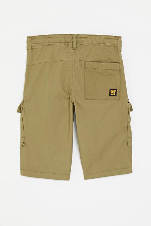 Boys fashion rib stop short - tobacco