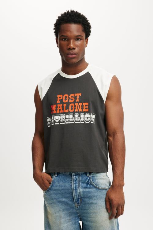 Cropped Fit License Muscle - Lcn Bra Faded Slate / Post Malone - F1 Trilli