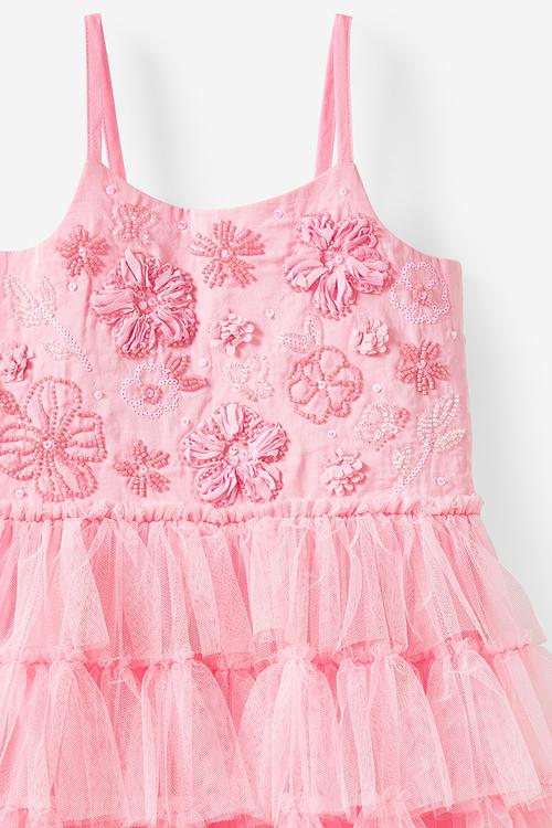 Isabella dress up dress - fairy pink/florals and frills