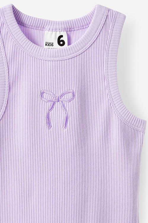 Eleanor tank - vintage lilac/bow