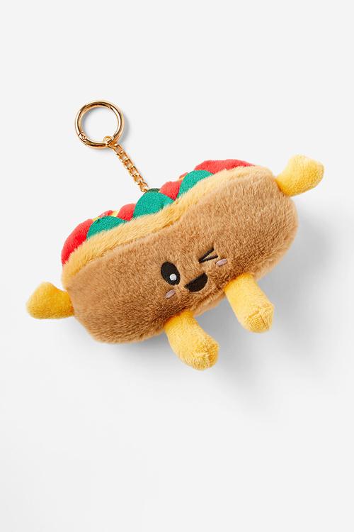 Brooklyn bag charm - semolina/hot dog