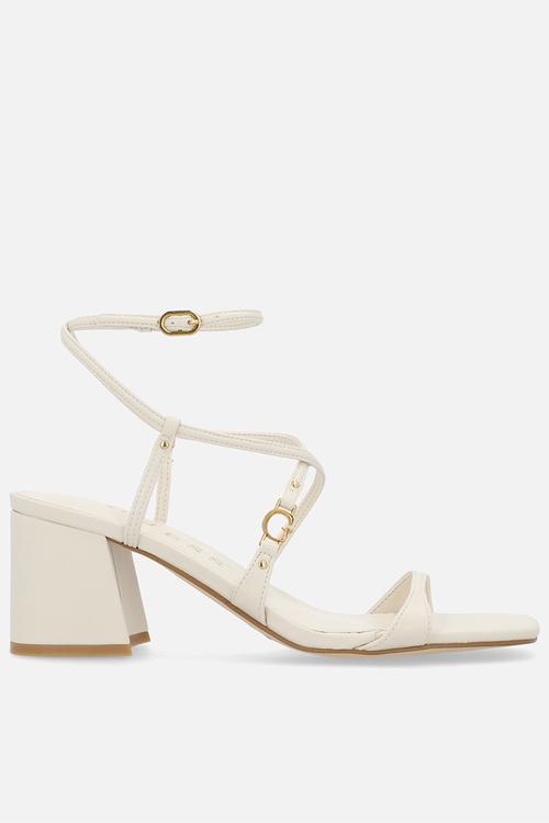 Nappa ankle-strap - white