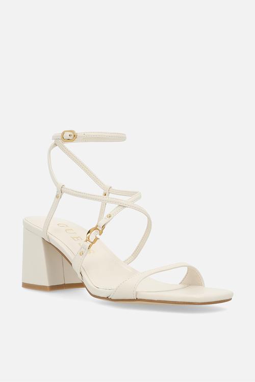 Nappa ankle-strap - white