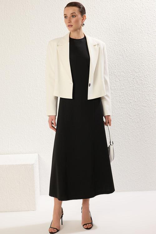 Knitted Undershirt/Lining Dress - Black