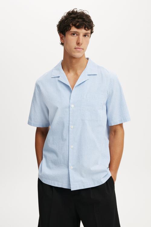 Riviera Short Sleeve Shirt - Blue Stripe