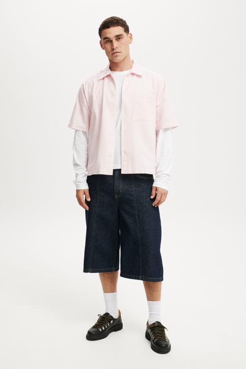 Ventura Short Sleeve Shirt - Pink Mini Stripe
