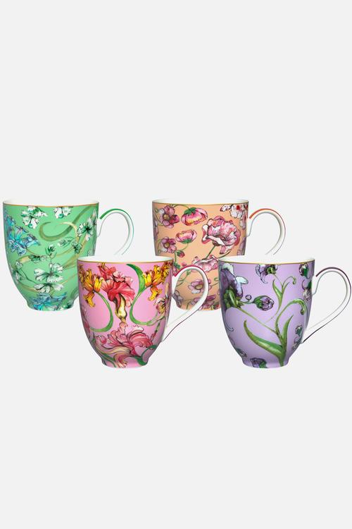 Mw mystique tall coupe mug set 4 ass 400ml gb - multi