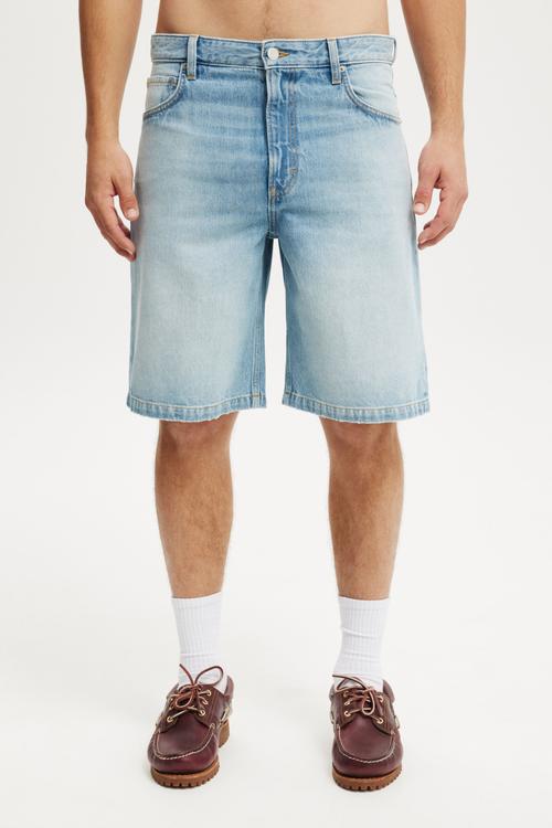 Baggy Denim Short - Cassette Blue