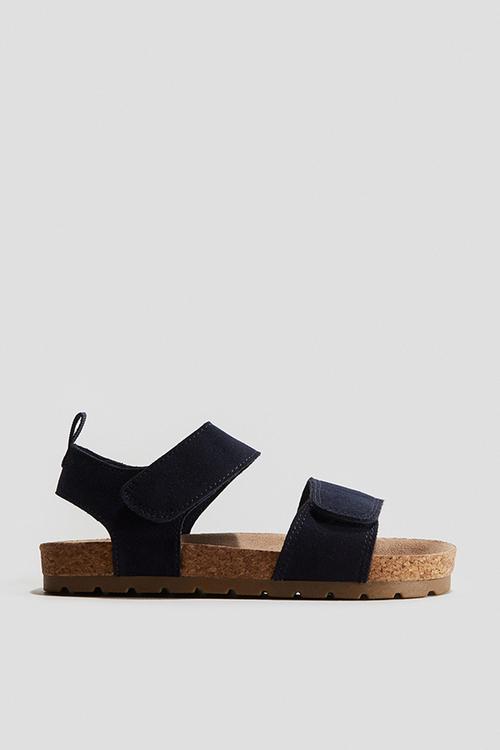 Ankle strap sandals - navy blue 