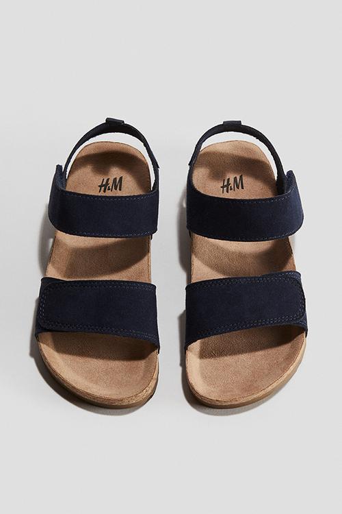 Ankle strap sandals - navy blue 