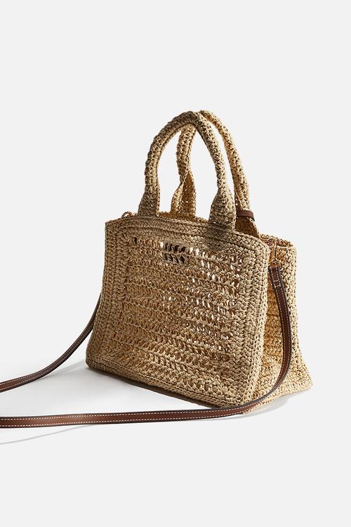 Straw handbag - beige