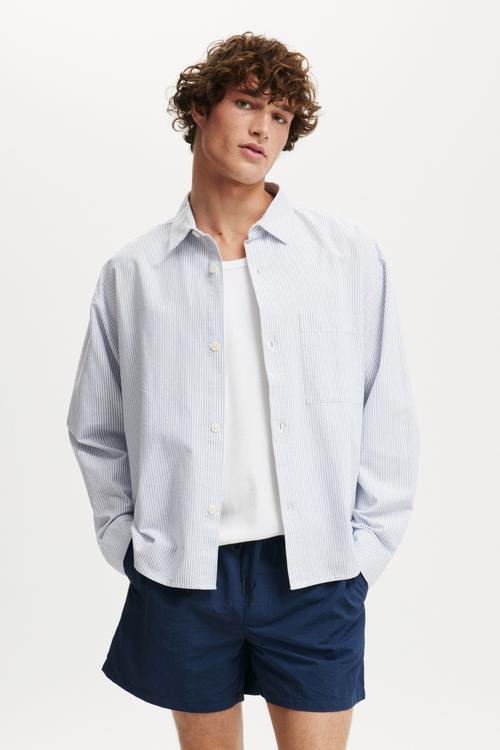 Everyday Short Short - Navy Piping