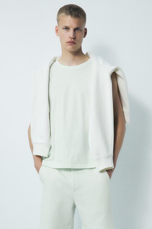 Regular fit sweatshorts - pale green 