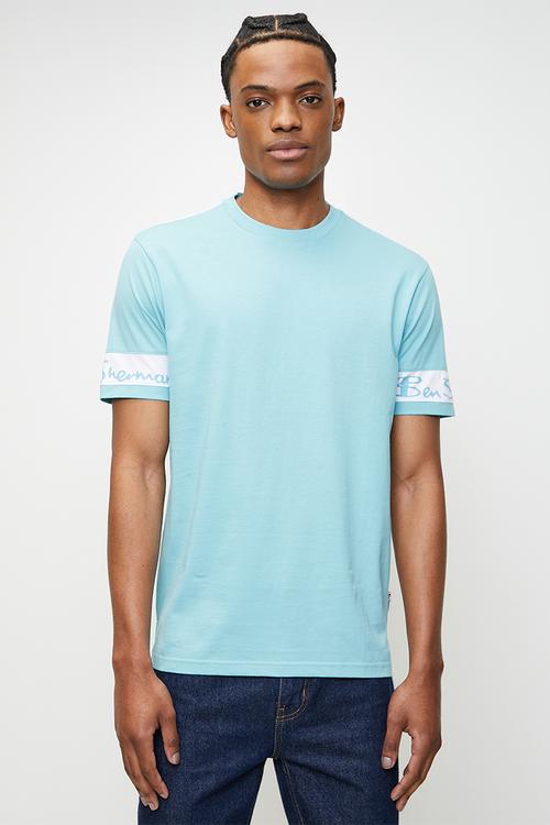 Col Block Ben Sherman Tee - Retro Blue