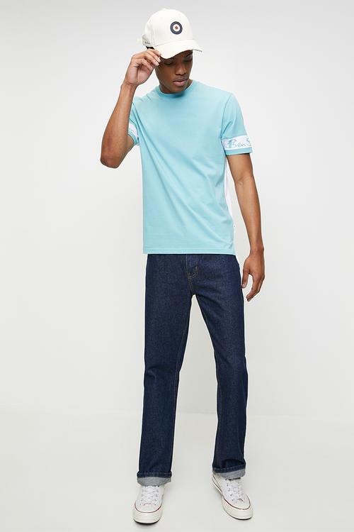 Col Block Ben Sherman Tee - Retro Blue
