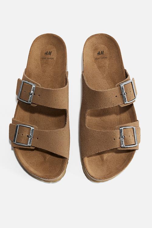 Leather sandals - beige