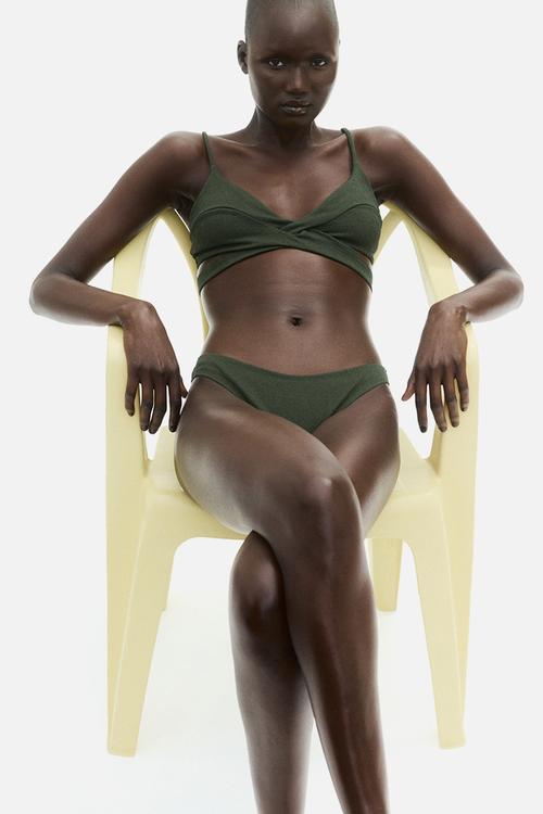 Brazilian bikini bottoms - dark green