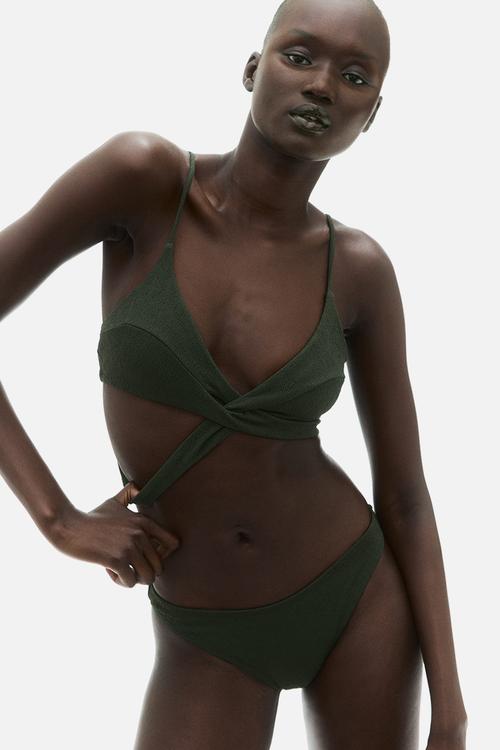 Brazilian bikini bottoms - dark green