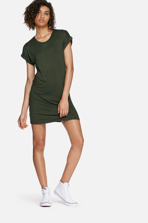Turn-up tee dress