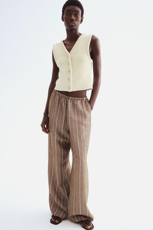 Knitted waistcoat -  light beige