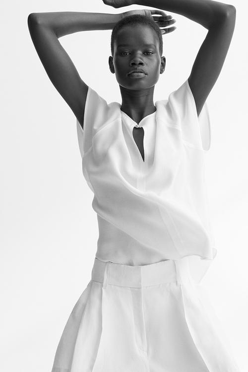 Crêpe blouse - white