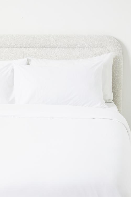 Polycotton duvet cover set - white