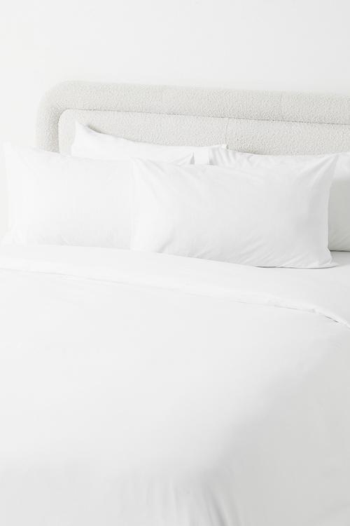 Polycotton duvet cover set - white