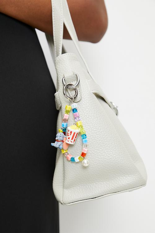 Erica dumbo quare beaded bag charm-multi