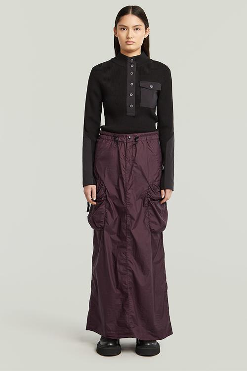 Cargo Long Skirt Wmn - Dk Fig Gd