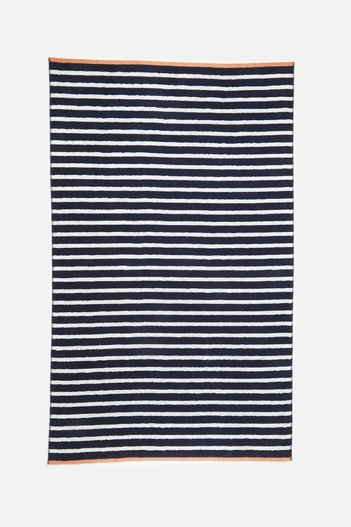 Imperial stripe bath sheet - navy