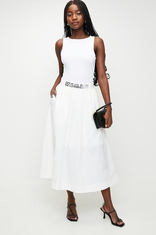 Ladies Fae Flare Skirt - White